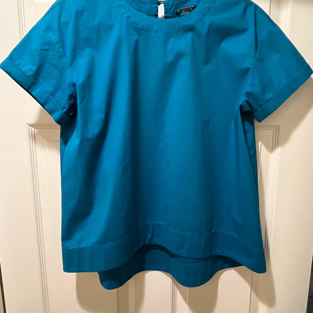 Eileen Fisher Vibrant Blue Short Sleeve Top